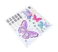 VANZACK 2hojas Gráficos Crecimiento Altura Infantil Pegatinas Pared Medidor Altura Niño Niña Niñas Mariposas Decorativas Para Habitaciones Nursery