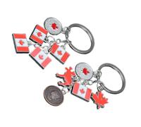 VANZACK 2piezas Llavero De Arce Colgante Para Bolso De Aleación Llavero De Llave Canadá Como Obsequio Para Mujeres