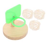 VANZACK 3 Juegos De Juguete para Disparar Loros Juguete para Jaula De Pájaros Rompecabezas para Pájaros Juguete para Trucos De Pájaros Juguete para Cesta De Loros Mini Aro De