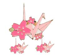 VANZACK 3 Piezas Broche De Flor De Kawaii Broche De Grulla De Origami De Papel Para Traje Suéter Solapa Accesorio Para Fotos Unidades