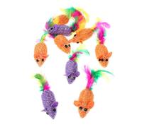 VANZACK 30 Piezas Suministros de Mascotas Juguetes para Gatitos Juguetes para Gatos chirriantes Juguete chirriante para Gatos Cola Pluma Juguete para Gatos Gato de Interior