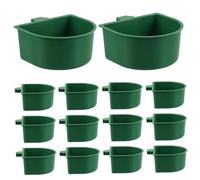 VANZACK 30piezas Bebedero y Comedero para Loros Mini Vasos De Plástico Comederos para Jaulas De Pájaros con Abrazadera para Uso Gallineros