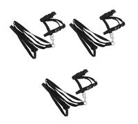 VANZACK 3piezas Arnés De Nylon para Gatos Correa y Traction Rope Accesorios De Mascotas para Mayor Libertad y Seguridad Negro
