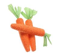 VANZACK 3piezas Juguetes Masticables para Conejos Hámsters y Cobayas De Juguete De Zanahoria y Mazorca De Maíz para Morder para Jaulas De Conejos y Ratas Ayuda Desgastar Dientes