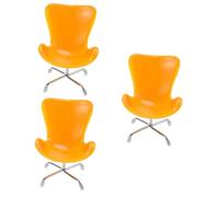 VANZACK 3piezas Silla Miniatura De Erizo Creativa Plástico Amarillo Adorable Decoración para Mascotas y Accesorio para Jaulas De Hámster y Erizo para Colocar Pequeños Objetos