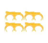 VANZACK 4 Clips Plegables Giratorios para Balones de Golf Soporte de Plástico Amarillo para Bolsa Clip Auxiliar Doble para Recogida Rápida en Campo de Golf Resistente y Portátil