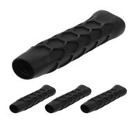 VANZACK 4 Fundas de Agarre de Silicona Negro para Mango de Raqueta de Pickleball y Tenis Forma Hexagonal de Panal para Amortiguación y Reducción de Impacto
