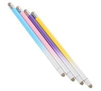 VANZACK 4 Lápices Capacitivos para Pantalla Táctil Doble Punta Punta de Fibra Plateada Que Cambia de Color Compatibles Teléfonos y Tabletas Lápiz Táctil de Alta Precisión para Dibujo