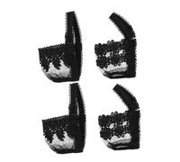 VANZACK 4 pares Correas Elásticas Antideslizantes para Tacones Altos Diseño de Encaje Decorativo Ajustables y Ligeras Anticaída y para Eventos y Diario