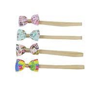 VANZACK 4 Piezas Arco De Decoración De Mascotas Suave Smoking Collar Gatito con Corbata De Gato Atar Corbata De Mascota Pañuelo Elegante Adorno De Cuello De Gato Pajarita De Pascua Cinta