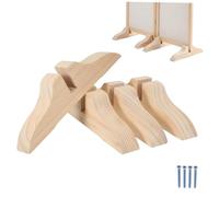 VANZACK 4 Piezas Base para Biombos Soporte Estabilizador para Separadores De Ambientes De Madera Beige 11.4X2.95X1.38 Pulgadas para Oficina Y Hogar