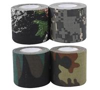 VANZACK 4 Piezas Cinta de camuflaje para exteriores cinta cohesiva cinta de tela con estampado de camuflaje cinta para heridas esparadrapo deportivo cinta de camuflaje de caza