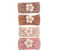 VANZACK 4 Piezas Diadema De Flores Para Niña Diademas De Flores Para Tocados Cintas Elásticas Para Niñas Pequeñas Accesorios Para Fiestas Temáticas