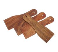 VANZACK 4 Piezas Espátula de Madera para Cocinar Acabado Elegante, Fácil de Limpiar Fina Elaboración, Adecuado para Barbacoas y Utensilios de Cocina