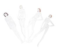 VANZACK 4 Piezas Juego de Plantillas de Dibujo para Moda Femenina Reglas de Curva Francesa en Plástico, Herramienta para Diseñadoras de Ropa y Bocetos Precisos