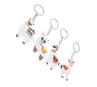 VANZACK 4 piezas Llavero Alpaca de PVC para Colgante Decorativo para Mochilas Pequeñas Infantiles Regalo y Favor para Fiestas Infantiles