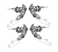VANZACK 4 Piezas Pendientes Elfo Clip De Arete Cosplay Oreja Decoraciones Arete Con Motivo De Hoja Manguitos De Hadas Gancho De Oreja De Elfo Joyería Del Oído Plata Aleación