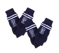 VANZACK 4 Piezas Protector de Codo para Perros Fundas de Punto Azul Oscuro Mangas Protectoras Cómodas y Lavables para Piernas de Mascotas Cubre Seguros y Ajustables