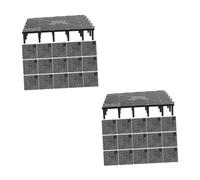 VANZACK 40 Piezas Placas Filtro Acuario PVC Tablero Combinado para de Pecera Resistente y Permeable para Criaderos y Dragones