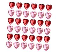 VANZACK 400 Piezas de Corazones de Plástico Rojo y Rosa para Relleno de Jarrones Decoración de Mesa y Escritorio para San Valentín Adornos Brillantes en Forma de Corazón para Hogar y