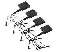 VANZACK 4piezas Caja de Alimentación Externa Portátil para Caja Fuerte Estuche de Batería con Conectores Aplicables Respaldo de Energía para Cerraduras Electrónicas y Seguridad Prolongada