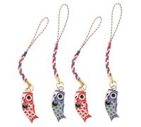 VANZACK 4piezas Llaveros Japoneses De Colgantes De Para Móvil y Mochilas Charm De Pescado y Accesorios De Decoración Para Bolsos y Teléfonos
