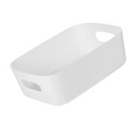 VANZACK 6 Cestas Organizadoras de Plástico ABS Duraderas Tamaño Grande Color Asa Hueca para Baño Cocina Oficina y Armario Cesta de Almacenamiento Multifuncional para Ordenar