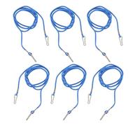 VANZACK 6 Correas Antipérdida para Guantes, Cordón Ajustable Azul para Colgar del Cuello, Clips para Guantes de Esquí y Snowboard, Accesorio Deportivo de Invierno Seguro y Cómodo