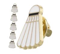VANZACK 6 Piezas Broches de Pin de Bádminton de Aleación de Zinc Pines de Solapa con Esmalte de Dibujos Animados Accesorios Deportivos para Chaquetas Ropa y Bolsos para