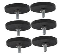 VANZACK 6 Piezas Imán Recubierto de Goma M6 Ø43 MM Soporte Magnético Base de Montaje Imanes de Montaje Pequeños Resistentes Intemperie para Fijación de Luces y Cámaras en Exteriores