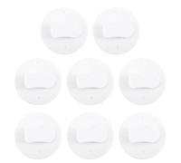 VANZACK 8 Piezas Unidades Clips Autoadhesivos para Cortina de Ducha Sujetadores de Peso para Baño Fijación Segura contra Salpicaduras y Viento Compatibles con Cortinas y Visillos Fáciles