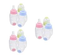 VANZACK 9 Piezas Mini Biberones con Tetinas Anatómicas Suaves Anticolicos para Bebés Sellado y Diseño de Boca Ancha para Alimentación Natural