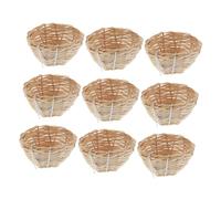 VANZACK 9 Piezas Nido De Pájaro Periquitos De Nido Portátil para Periquitos Casa Nidos Casita para Pájaros Hueca Mascota Nido De Loro Doméstico Nido De Loro Hueco Bambú