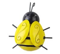 VANZACK Abeja Decorativa De Hierro Para Pared, Arte Mural De Abejas Pequeñas Para Decoración Jardín Exterior, Colgante Metálico Color Brillante Para Hogar, Adecuado Para Patios y Terrazas