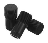 VANZACK Adaptador de Mango de Escoba Roscado de Plástico Negro Resistente al Desgaste para Varillas de 22mm, Instalación Rápida, Paquete de 3 Piezas para Uso en Hogar y Oficina