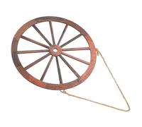 VANZACK Adorno de Pared Rueda de Carro de Madera Maciza Vintage, Decoración Rústica para Sala de Estar, Resistente la Decoloración
