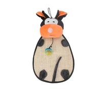 VANZACK Alfombra De Sisal Natural para Gatos con Diseño De Ratón Tapete Rascador para Mascotas Protector De Muebles y Juguete con Campana