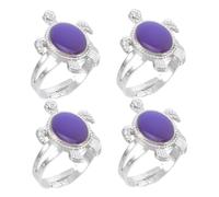 VANZACK Anillo de Emoción Tortuga Unisex Divertido Que Cambia Color Corporal para Niños y Adultos, Accesorio de Moda Adecuado para Regalos en Ocasiones Obsequios