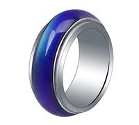 VANZACK Anillo Del Humor Que Cambia De Color 8 Mm Para Hombre Anillo De Temperatura Estado De Ánimo Accesorio Moderno Unisex Uso Diario Ajuste Talla 21 Mm