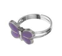 VANZACK Anillo Que Cambia De Color Para Niñas Diseño De Libélula Aleación De Zinc y Epoxi Anillo Del Estado De Ánimo Infantil Accesorio Divertido Para Uso Diario Pequeño y Colorido