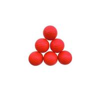 VANZACK Balones de Práctica de Golf PU Goma 6 Piezas, para Interior, Rojo | Entrenamiento Infantil, Uso Seguro en Paredes y Conos Ligeras para Casa, Docentes de Educación Física