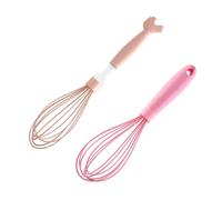 VANZACK Batidor de Huevos de Mano de Silicona 2 Piezas Mango Ergonómico para Cocina Doméstica y Profesional Mezclador Portátil para Batir Huevos Masa y Pasta