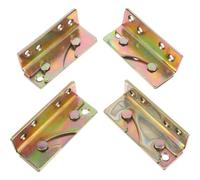 VANZACK Bisagras para Barandillas de Cama 3 MM Gruesas Herrajes Metálicos Resistentes para Marcos de Cama Kit 4 Piezas 2 Izquierdas 2 Derechas para Montaje Rápido y Duradero