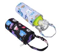 VANZACK Bolsas Térmicas para Biberones De Ñiño 2 Unidades, Tejido Oxford y Aislamiento De Algodón, Diseño Dibujos Animados, Colgantes para Carrito y Mochila, Práctico para Alimentación Infantil