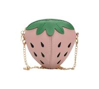 VANZACK Bolso Bandolera Infantil en Forma de Fresa Rosa con Cremallera Suave y Cinturón de Cadena, Bolso Pequeño para Niñas para Guardar Objetos Tienda