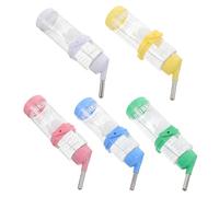 VANZACK Botellas de Agua para Roedores 250 Ml Bebedero Antigoteo para Hámster Conejo y Chinchilla Dispensador Automático Colgante para Jaulas 5 Piezas de