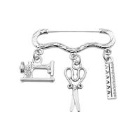 VANZACK Broche Creativo De Costura Con Modelo De Máquina y Tijeras Accesorio Original Para Ropa Mujer Regalo Para Costureras Fiestas De Diseñadores