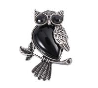 VANZACK Broche de Abrigo de Mujer con Diseño de Búho Creativo Elegante y Pin de Moda para Fiesta y Boda Accesorio Chic para Bufandas y Prendas Negras