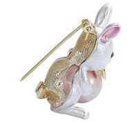 VANZACK Broche De Conejito Para Pascua Broche Vintage Diseño De Coelho Da Pascoa Accesorio Decorativo Para Vestido Broches De Moda Para Mujer Cierre De Seguridad