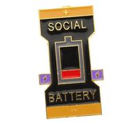 VANZACK Broche de Símbolo de Batería Social para Mujeres Pin de para Ocasiones Especiales